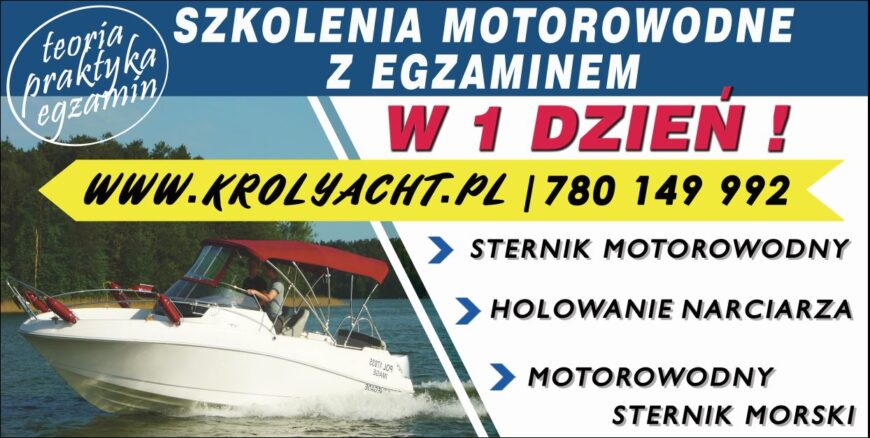 Kurs szkolenie STERNIK motorowodny z EGZAMINEM w 1 dzień Warszawa/ Mikołajki
